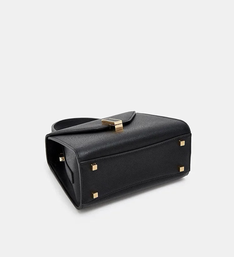 Sac bandoulière femme à rabat et loquet, huit coloris, 20 x 14 cm