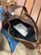 Sac bandoulière femme à zip doré, bandoulière réglable