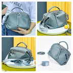 Petit sac bandoulière femme en cuir, deux sangles, neuf coloris