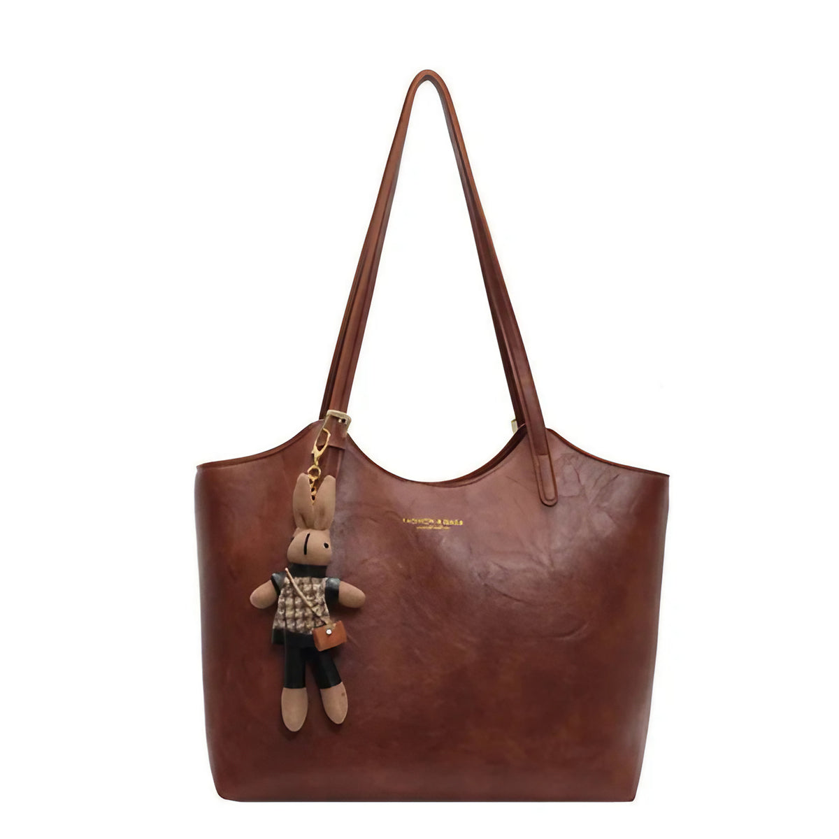 Sac bandoulière femme zippé à compartiments, 38 x 26 cm, brun