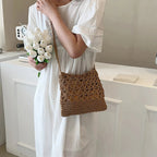 Sac bandoulière femme d'été doublé et zippé, 22 x 19 cm