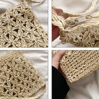 Sac bandoulière femme d'été doublé et zippé, 22 x 19 cm