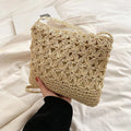 Sac bandoulière femme d'été doublé et zippé, 22 x 19 cm, beige