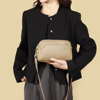 Sac effet croco femme, large bandoulière à motif baroque