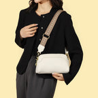Sac effet croco femme, large bandoulière à motif baroque