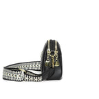 Sac effet croco femme, large bandoulière à motif baroque