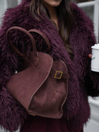 Sac bandoulière femme en cuir, poches intérieures, trois coloris