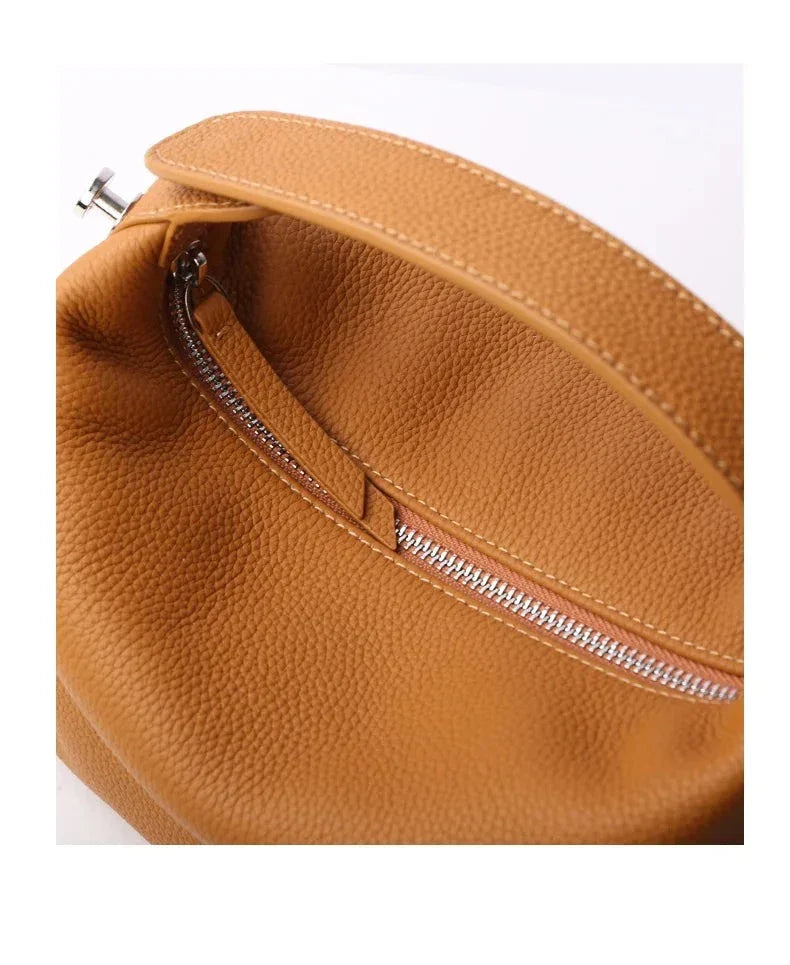 Petit sac bandoulière femme en cuir grainé, sangle amovible