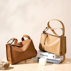 Sac bandoulière femme carré, anse ajustable, camel ou beige