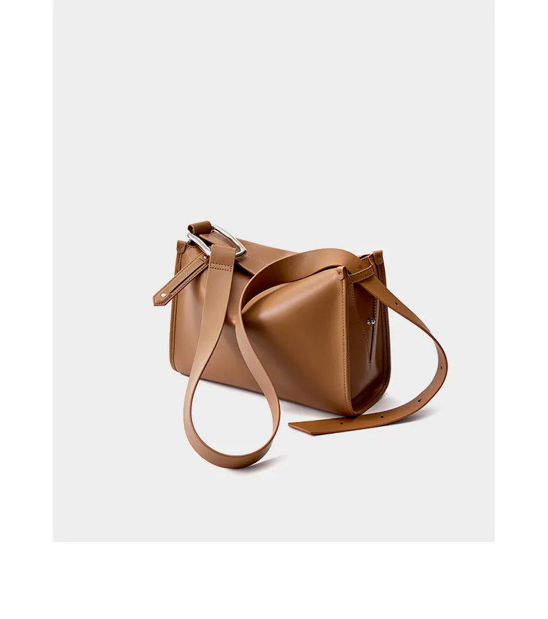 Sac bandoulière femme carré, anse ajustable, camel ou beige