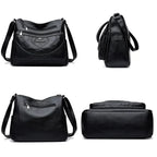 Sac bandoulière femme zippé à bouton aimanté, quatre coloris