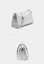 Sac bandoulière femme à deux sangles, chaîne à gros maillons