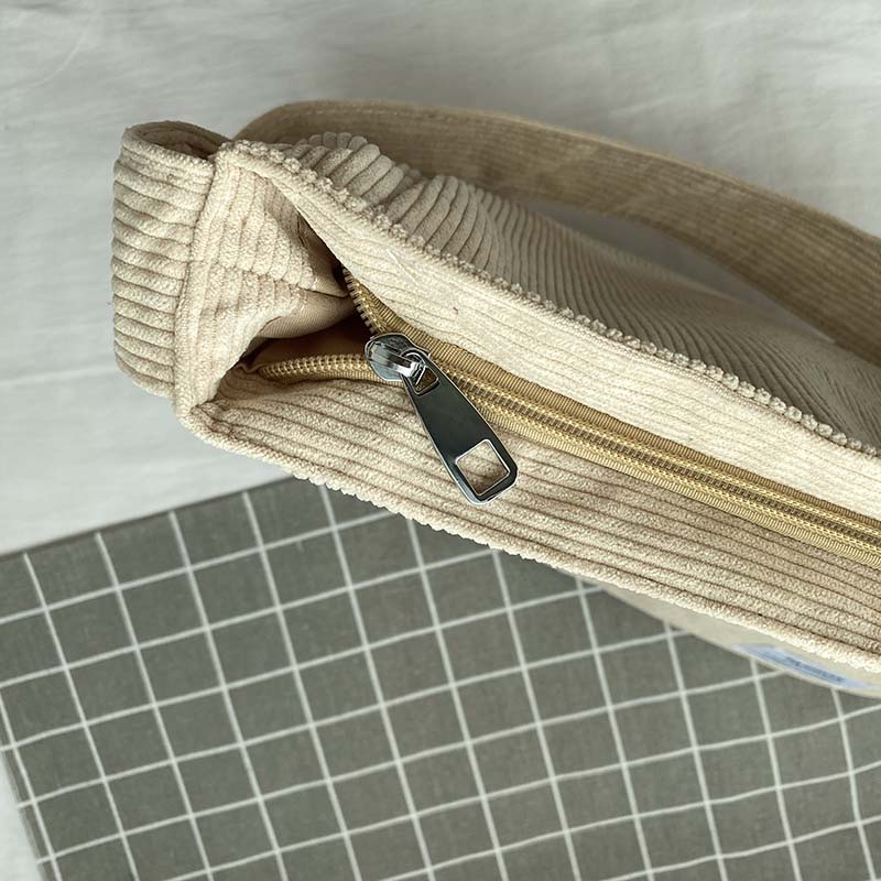 Sac bandoulière en velours côtelé pour femme, cinq coloris