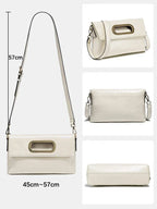 Sac à main femme en cuir, 25 x 18 cm, sept coloris