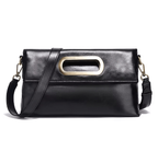 Sac à main femme en cuir, 25 x 18 cm, sept coloris, noir