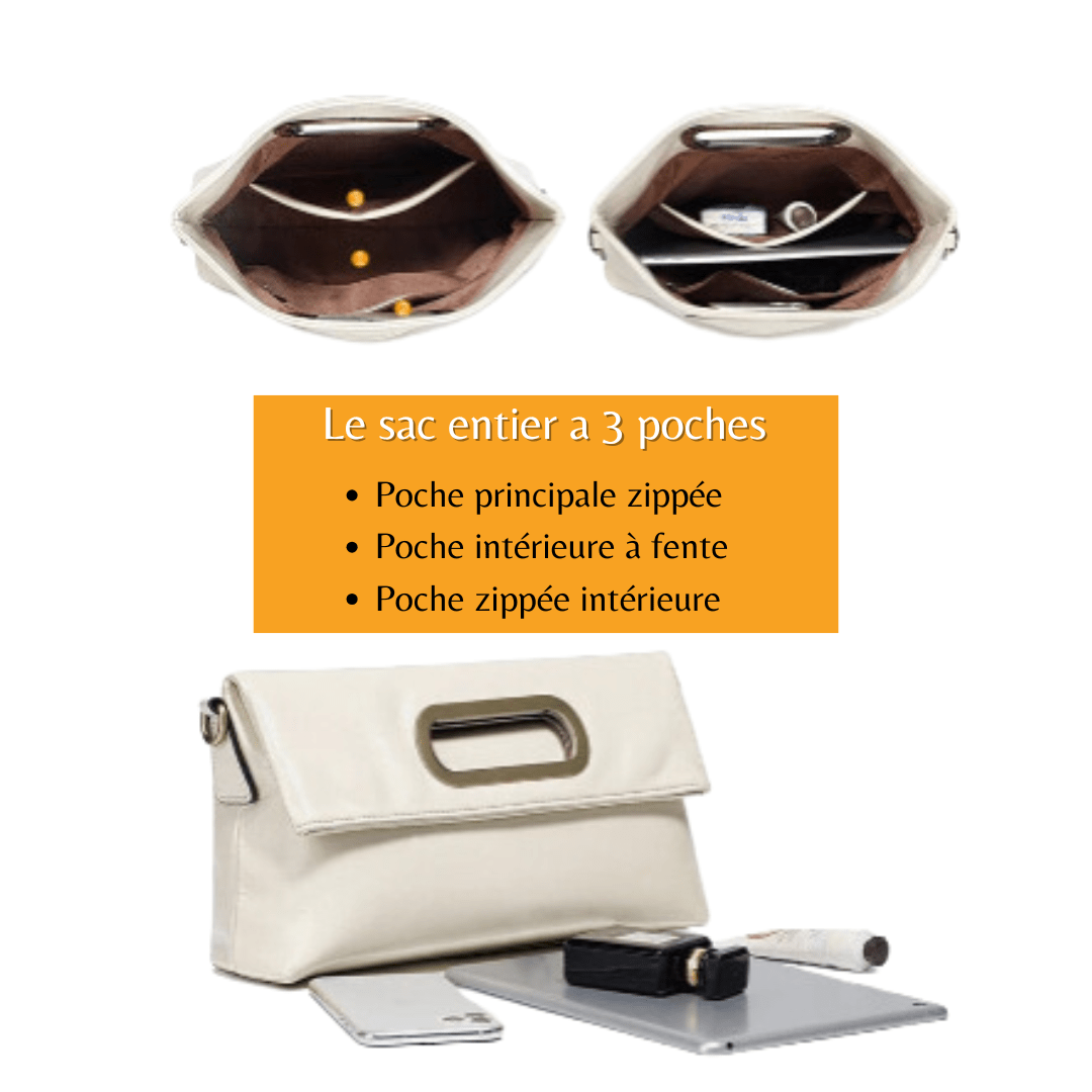 Sac à main femme en cuir, 25 x 18 cm, sept coloris