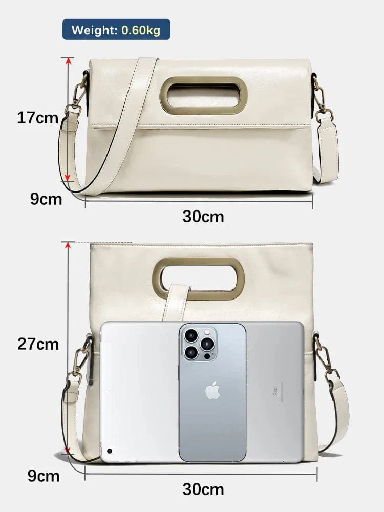 Sac à main femme en cuir, 25 x 18 cm, sept coloris