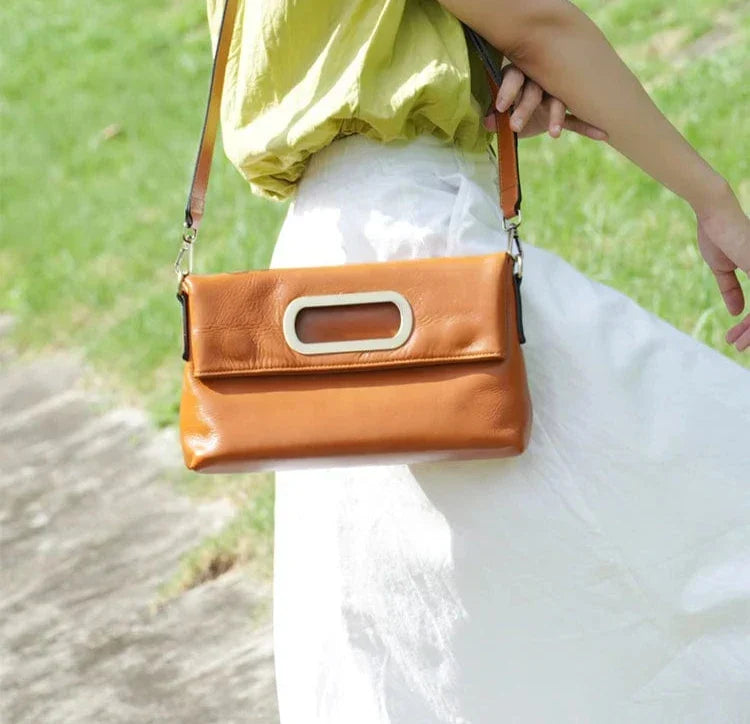 Sac à main femme en cuir, 25 x 18 cm, sept coloris