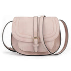 Petit sac à rabat femme en similicuir, bandoulière réglable, rose