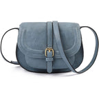 Petit sac à rabat femme en similicuir, bandoulière réglable, bleu