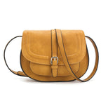 Petit sac à rabat femme en similicuir, bandoulière réglable, jaune