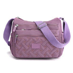 Sac bandoulière femme étanche à poches multiples, huit coloris, pourpre