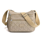 Sac bandoulière femme étanche à poches multiples, huit coloris, beige