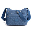 Sac bandoulière femme étanche à poches multiples, huit coloris, bleu