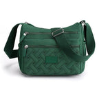 Sac bandoulière femme étanche à poches multiples, huit coloris, vert