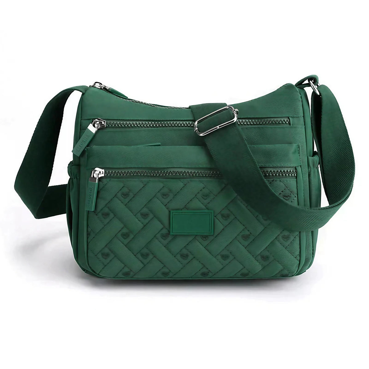 Sac bandoulière femme étanche à poches multiples, huit coloris, vert