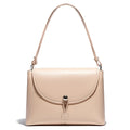 Sac bandoulière femme à compartiments, abricot ou argenté, abricot