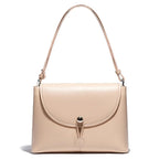 Sac bandoulière femme à compartiments, abricot ou argenté, abricot