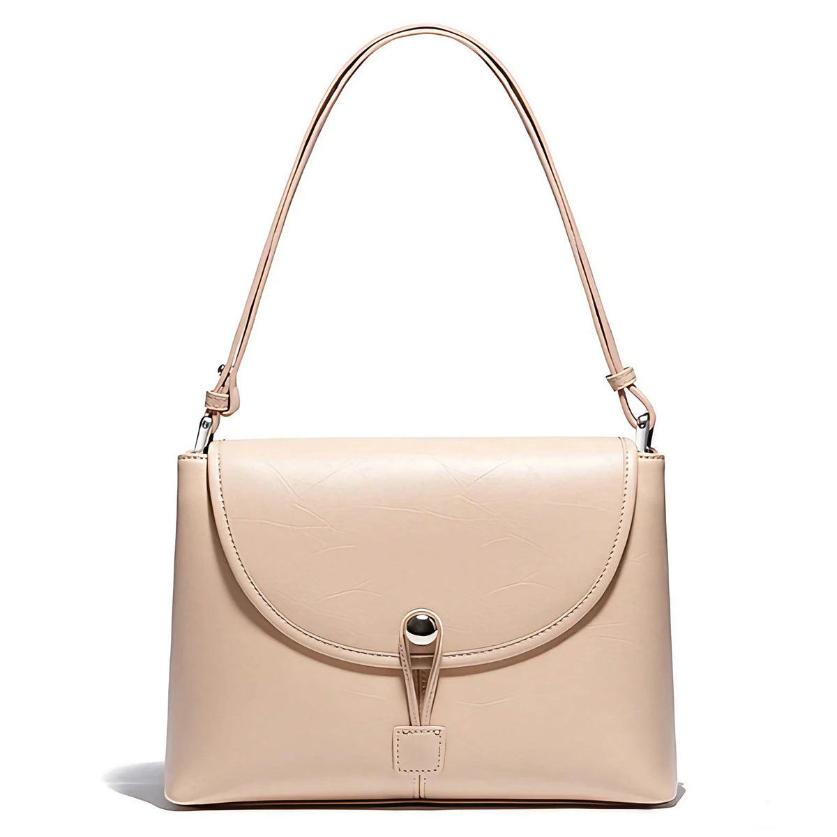 Sac bandoulière femme à compartiments, abricot ou argenté, abricot
