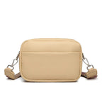 Sac bandoulière femme à sangle large amovible, treize coloris, jaune pâle