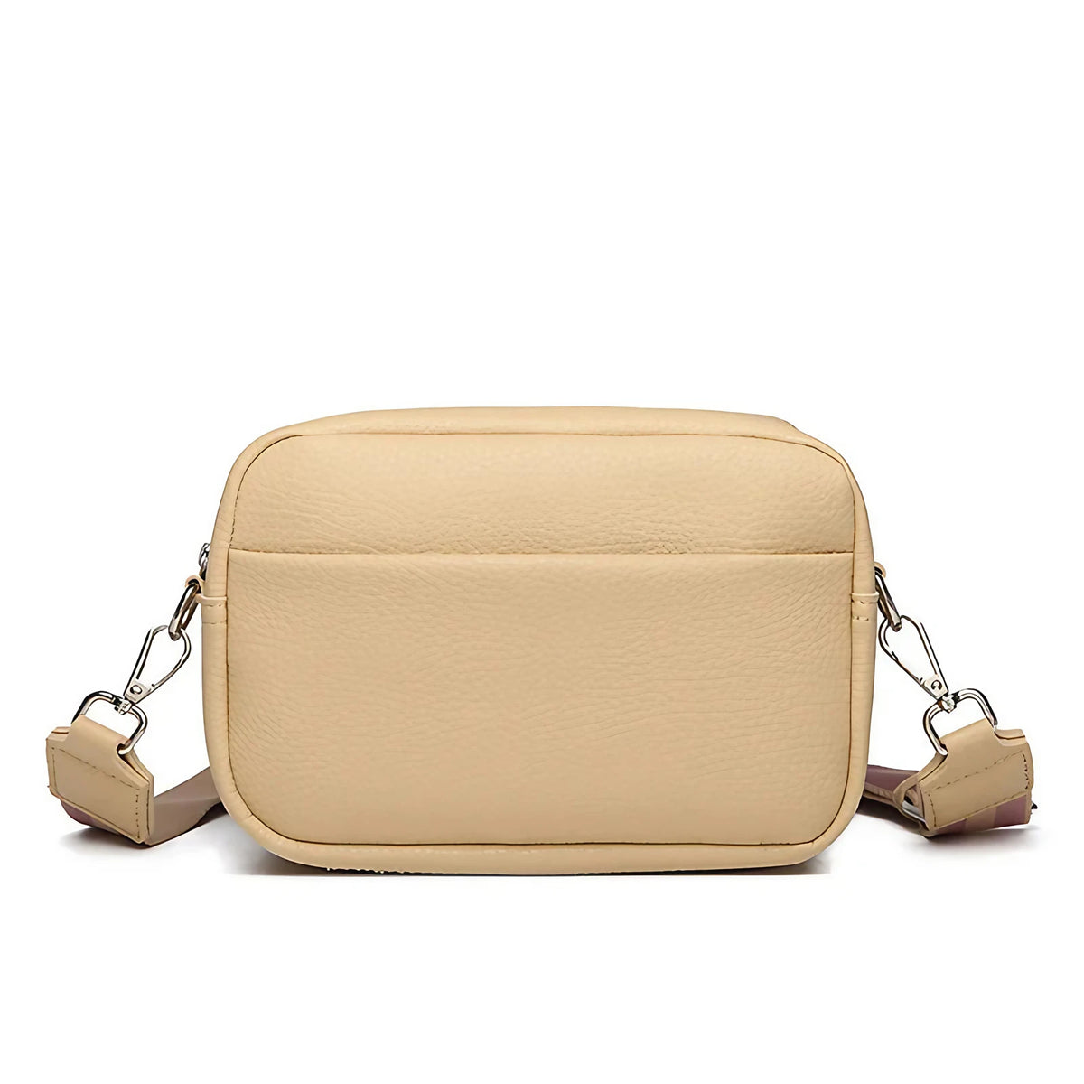 Sac bandoulière femme à sangle large amovible, treize coloris, jaune pâle