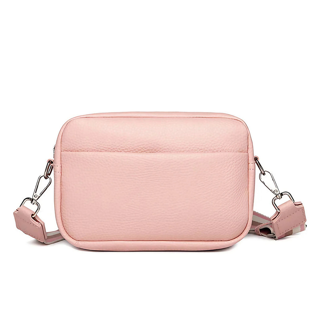 Sac bandoulière femme à sangle large amovible, treize coloris, rose
