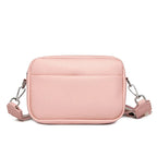 Sac bandoulière femme à sangle large amovible, treize coloris, rose