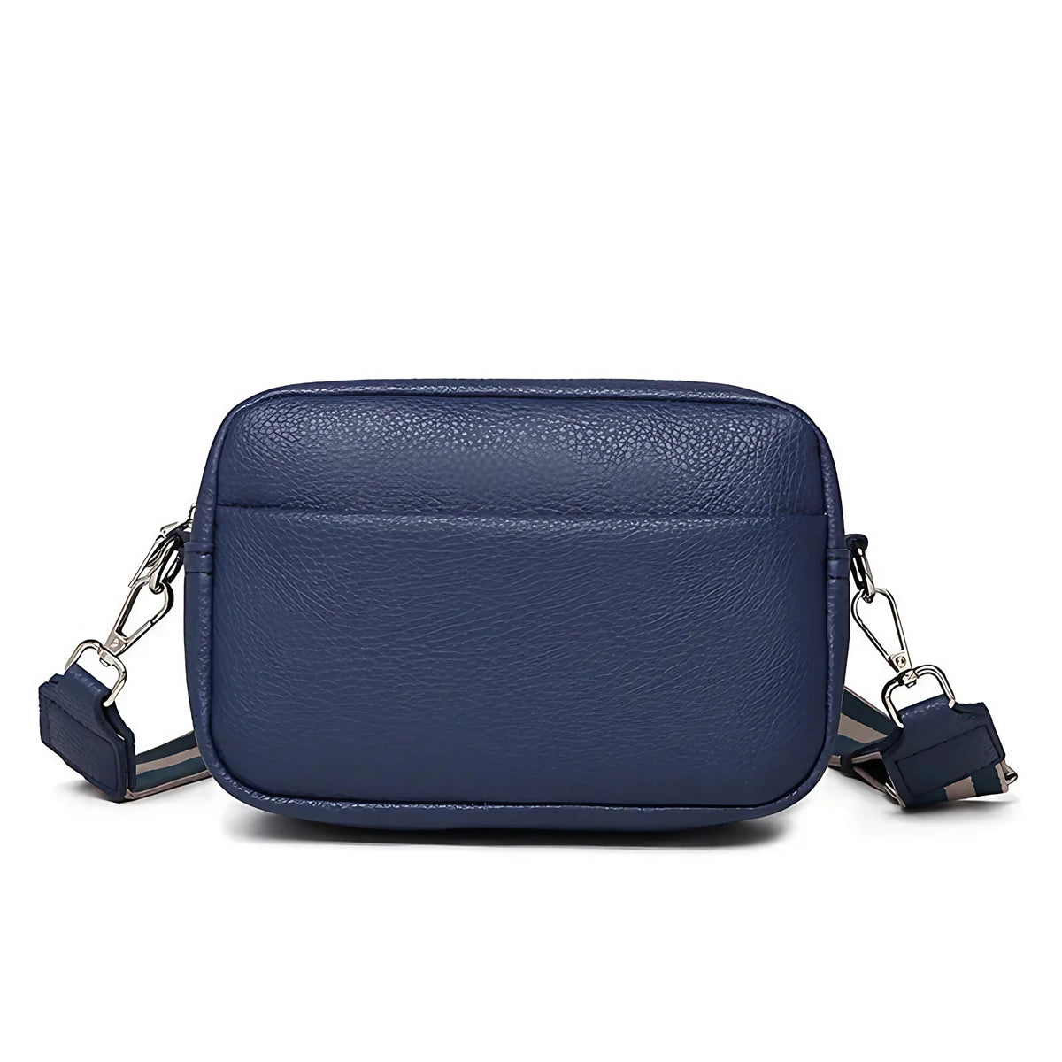 Sac bandoulière femme à sangle large amovible, treize coloris, bleu foncé