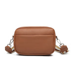 Sac bandoulière femme à sangle large amovible, treize coloris, marron