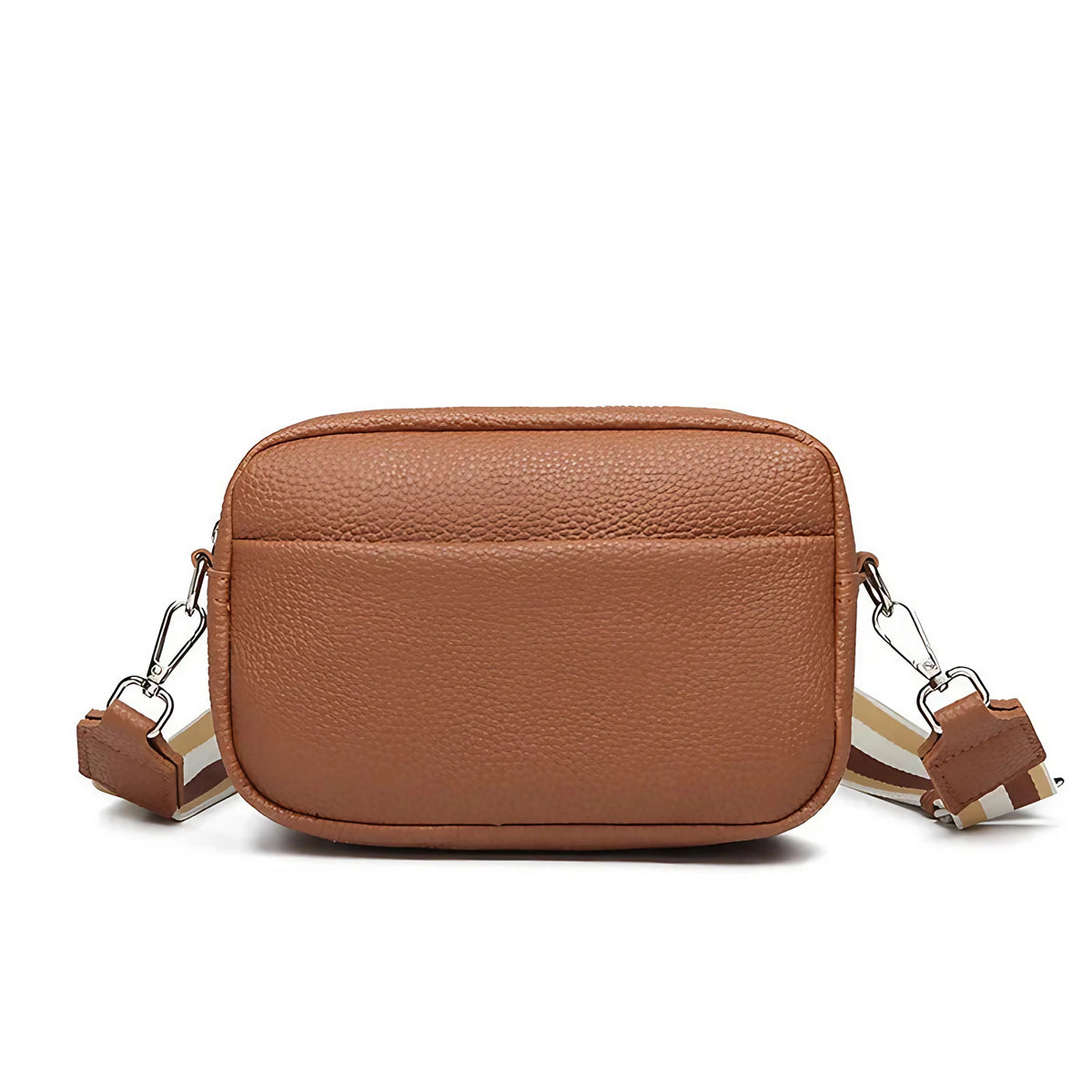 Sac bandoulière femme à sangle large amovible, treize coloris, marron