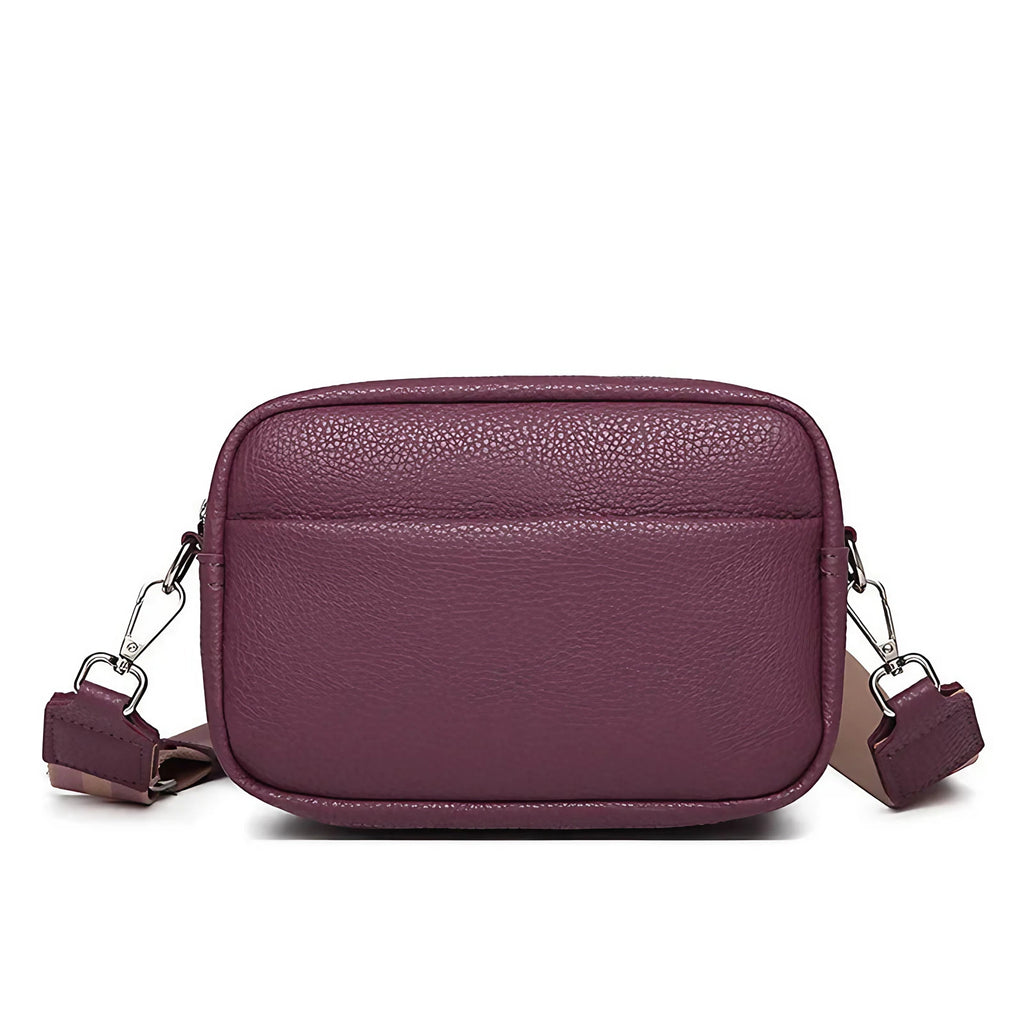 Sac bandoulière femme à sangle large amovible, treize coloris, violet