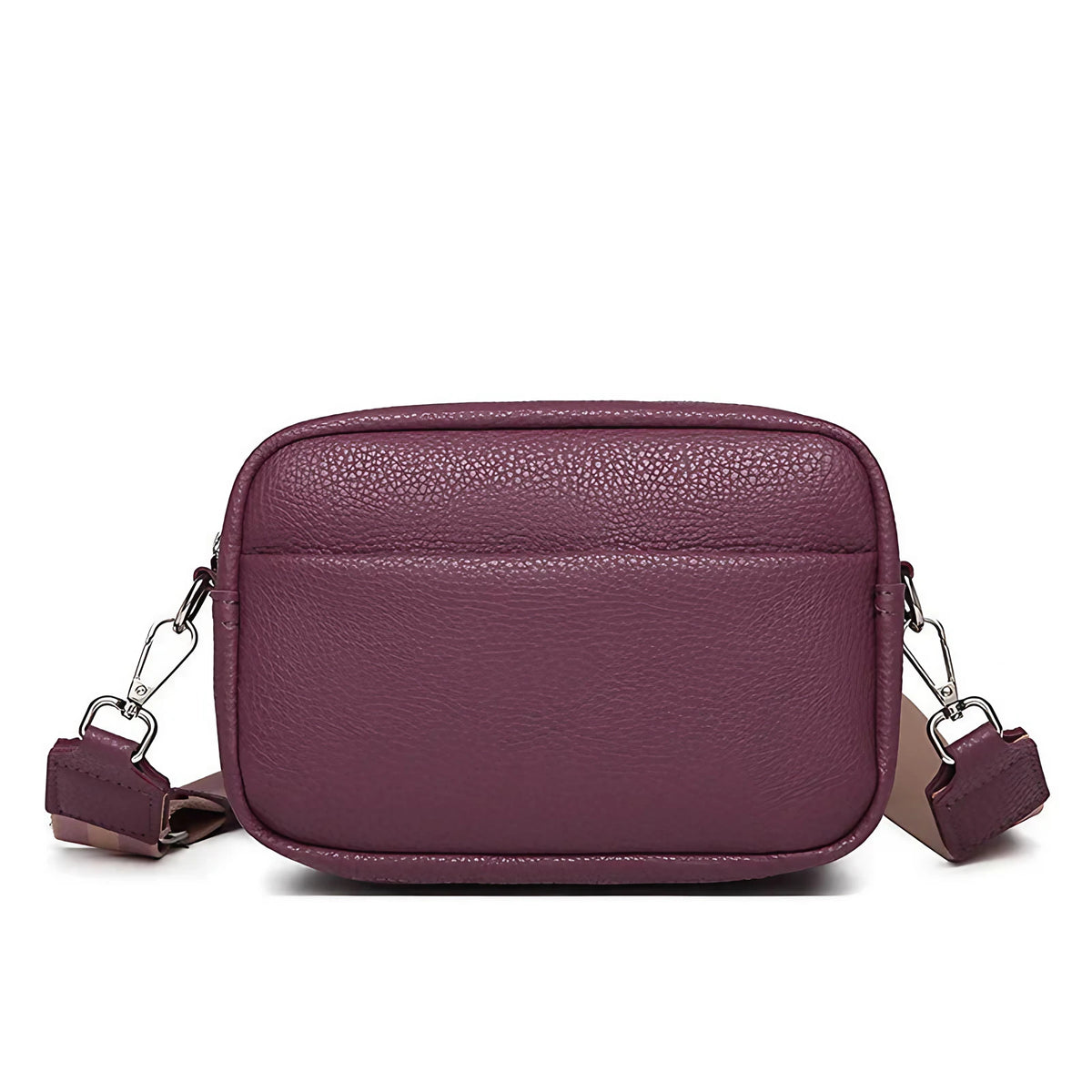 Sac bandoulière femme à sangle large amovible, treize coloris, violet