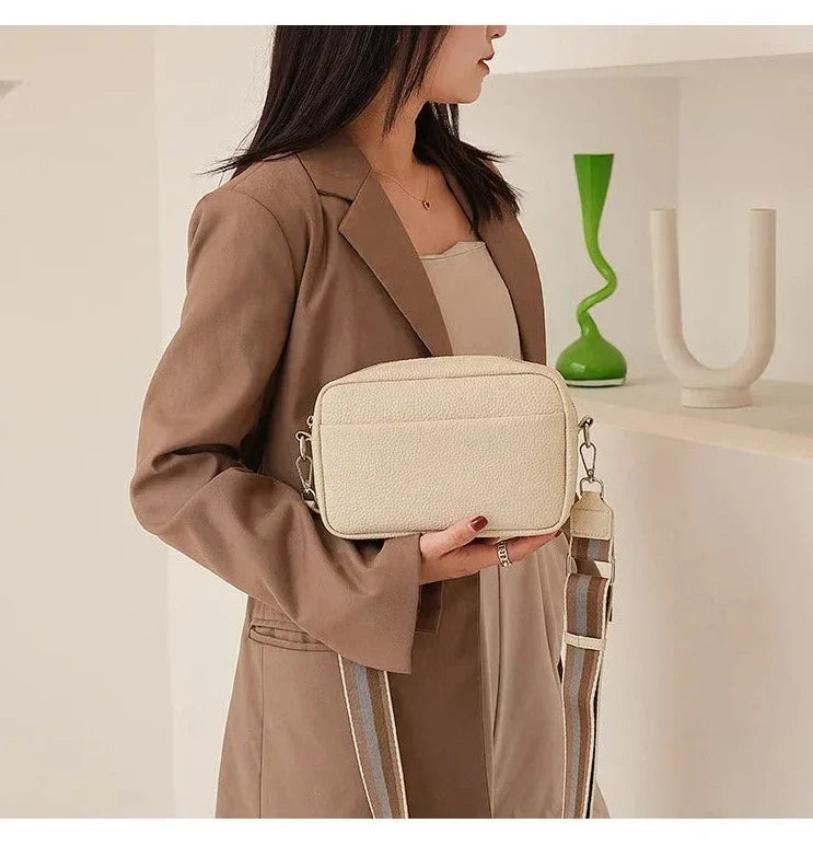 Sac bandoulière femme à sangle large amovible, treize coloris
