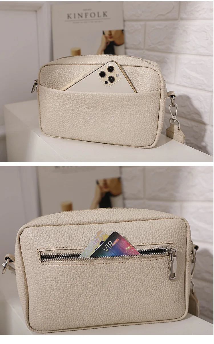 Sac bandoulière femme à sangle large amovible, treize coloris