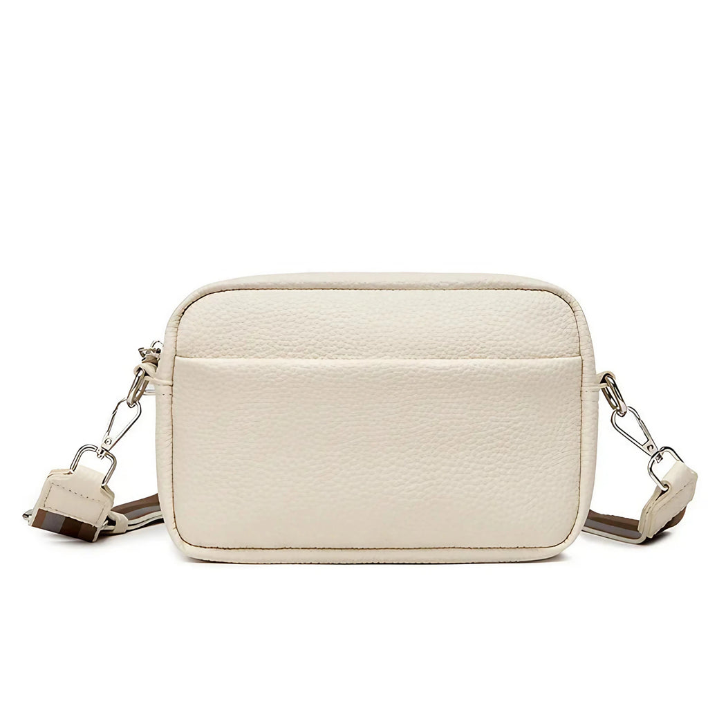 Sac bandoulière femme à sangle large amovible, treize coloris, crème