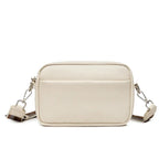 Sac bandoulière femme à sangle large amovible, treize coloris, crème