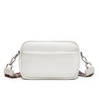 Sac bandoulière femme à sangle large amovible, treize coloris, blanc