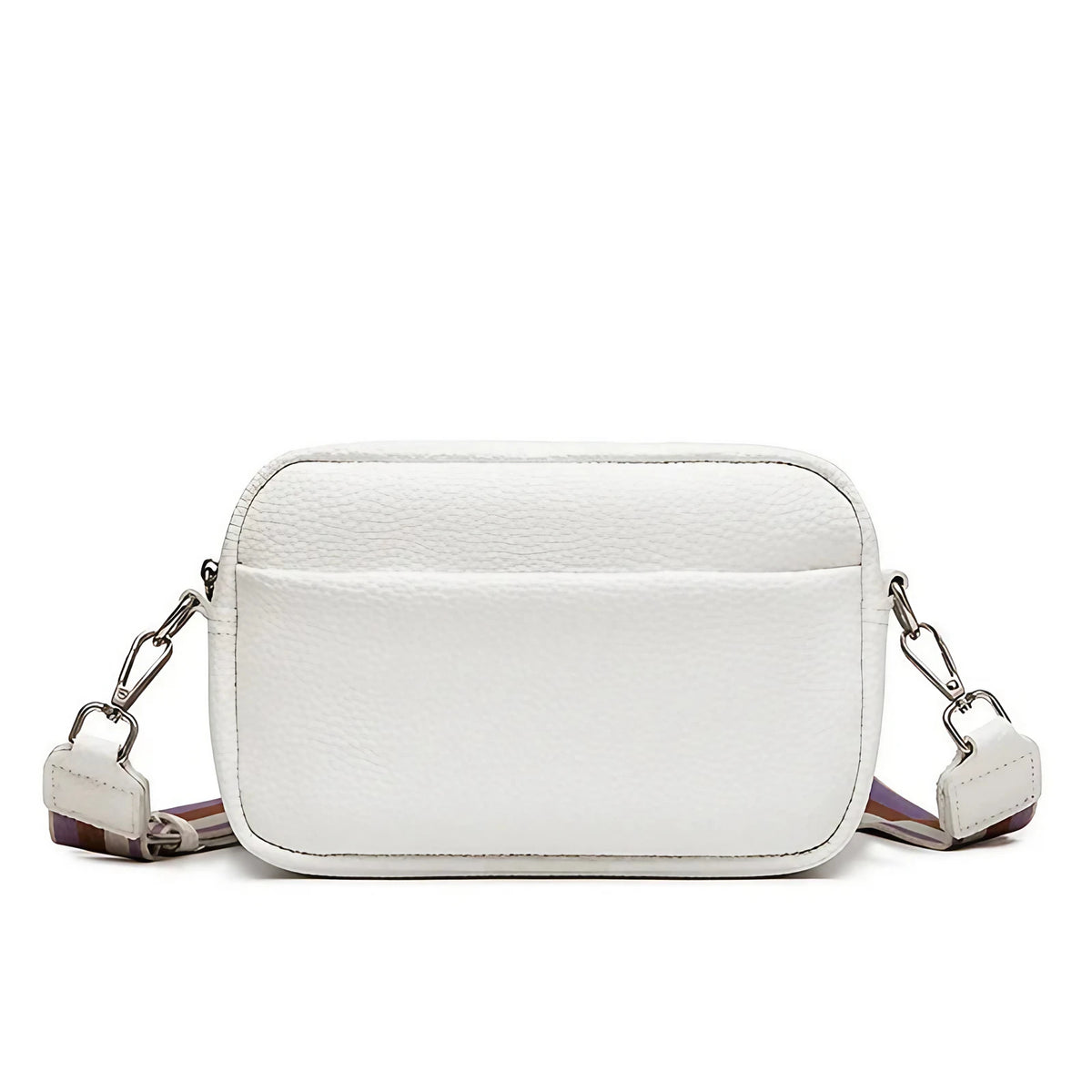Sac bandoulière femme à sangle large amovible, treize coloris, blanc