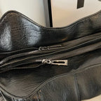 Sac bandoulière femme en similicuir, fermeture zippée, réglable