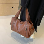 Sac bandoulière femme en similicuir, fermeture zippée, réglable